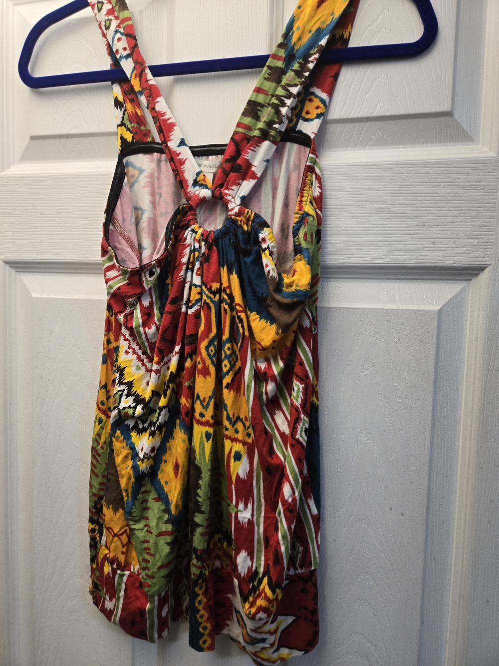 NWOT Boston Proper Colorful Tribal Print Halter Top